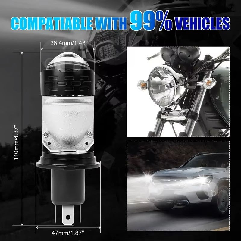H4 Projector LED Headlight Bulb - EXTRA BRIGHT